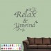 Relax & Unwind Wall Sticker, Butterfly Wallart, Decal, Vinyl   201308553069
